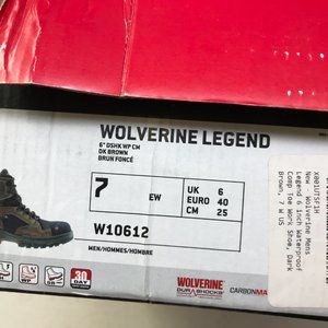 wolverine men's legend 6 inch waterproof comp toe work shoe
